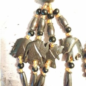 4 Wood Elephant Napkin Ring Holders